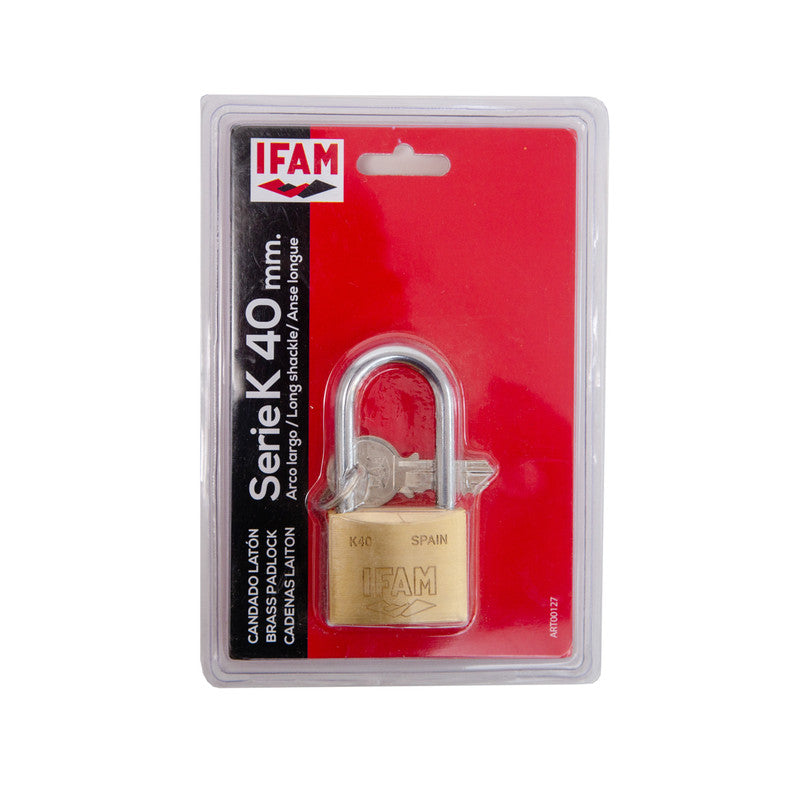 CANDADO K40AL ARCO LARGO BLISTER