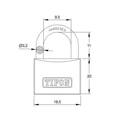 CANDADO TF20 CAJA