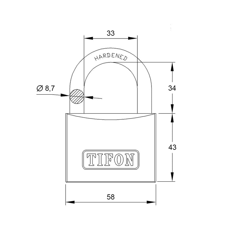 CANDADO TF60 CAJA